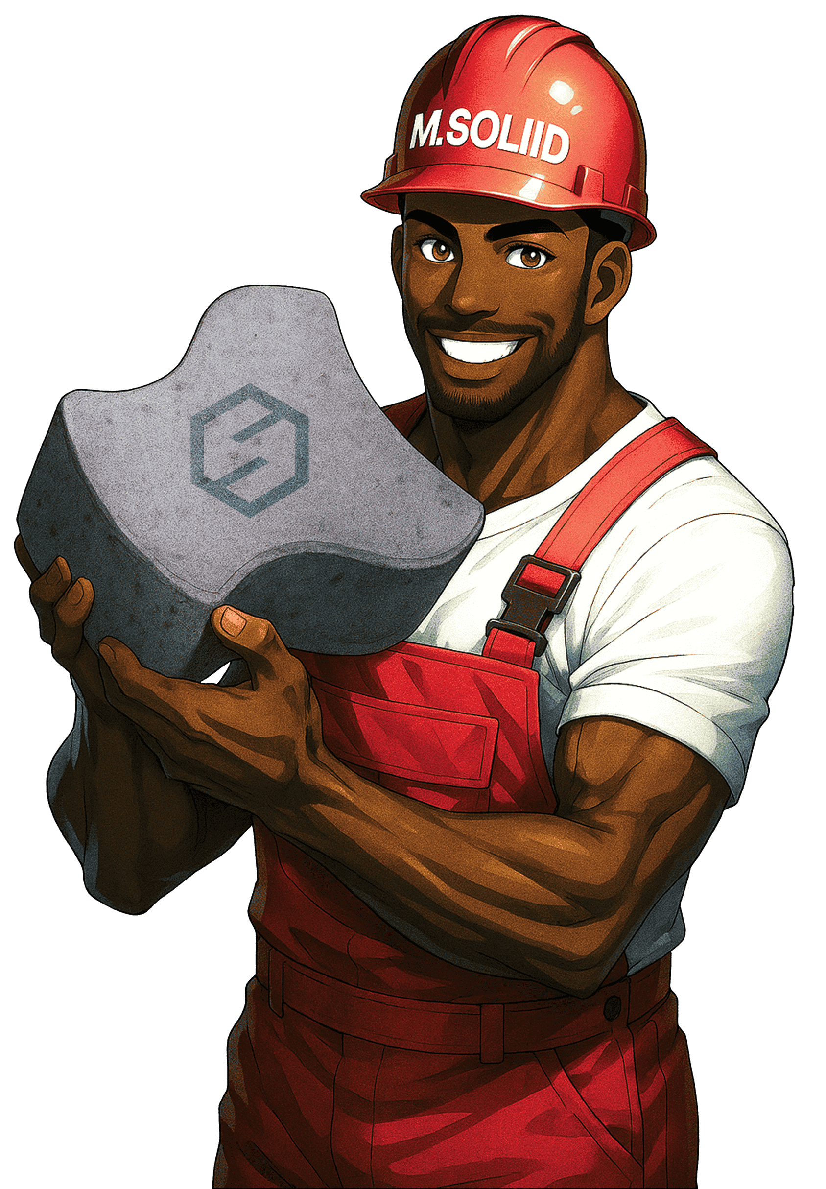 Mascotte M.SOLIID - Expert en construction