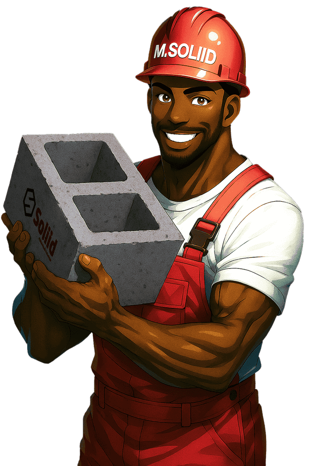M.SOLIID - Mascotte expert en parpaings